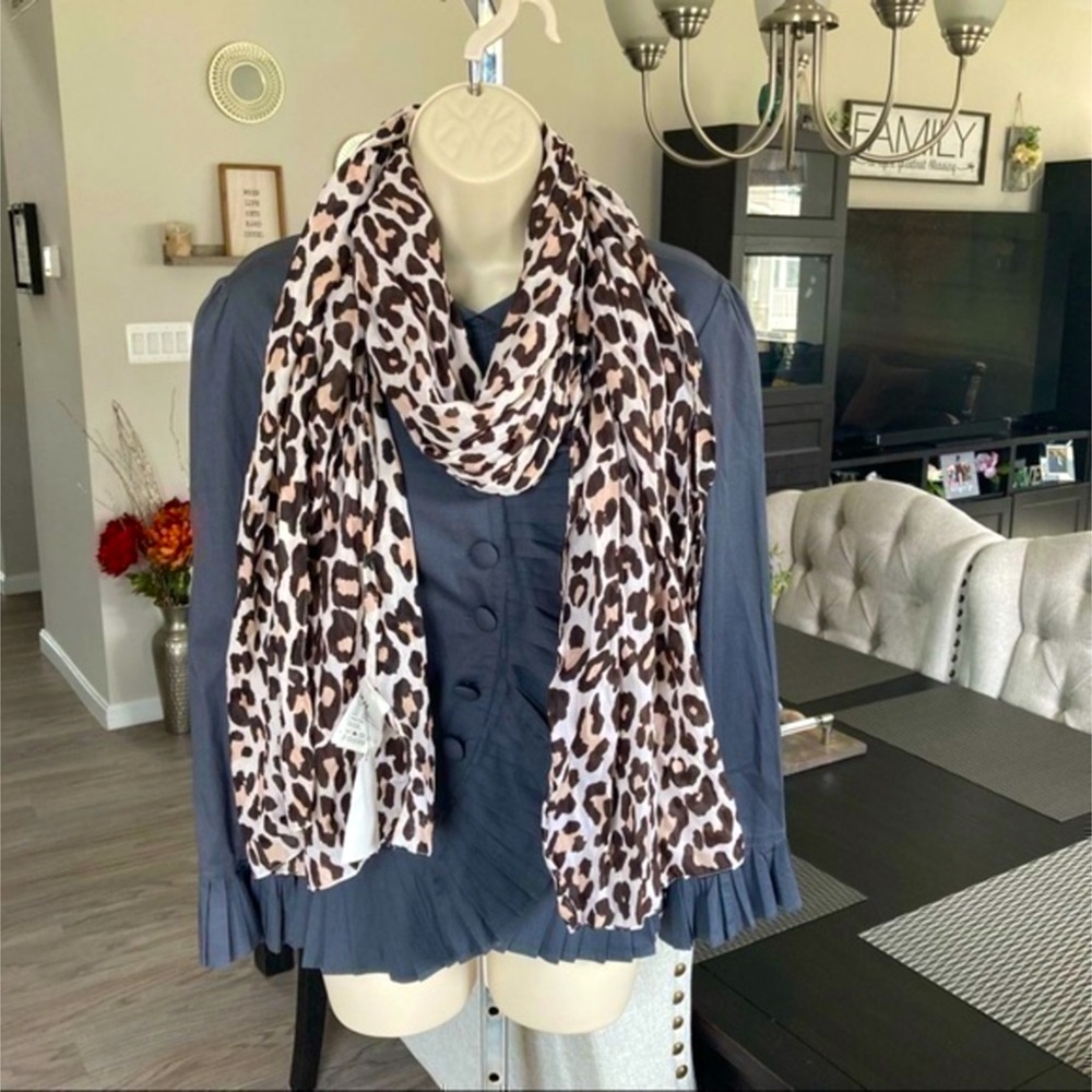 ✨ NEW Leopard Print Lightweight Scarf - Brown/Cream